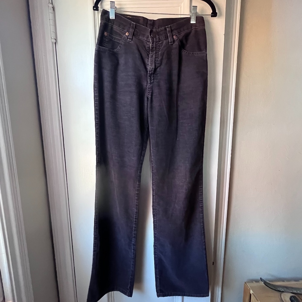 Levi’s Vintage 90’s Dark Purple Corduroy Boot Cut Pants Size 7 [Jr]